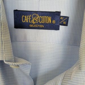 Men's French cuff dressy shirt,  size large,  may also fit an X large man.